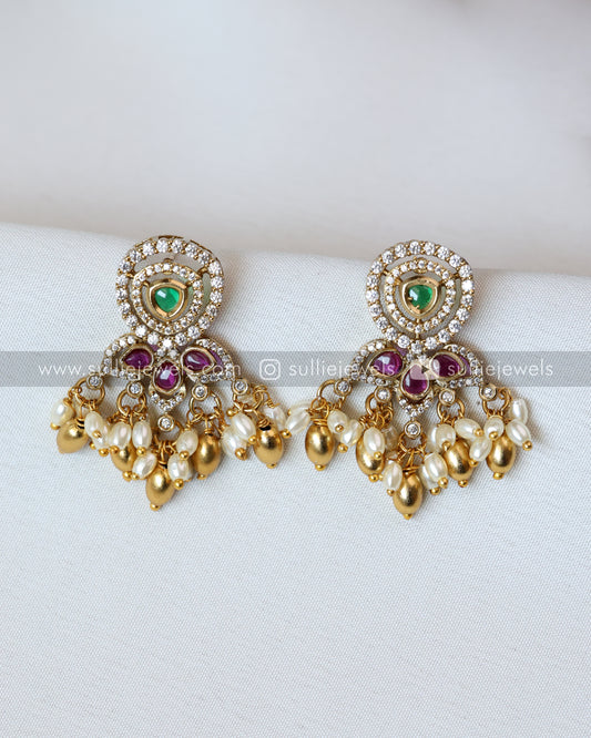 Guttapusalu Diamond Peacock Bridal Combo ( 3 piece )