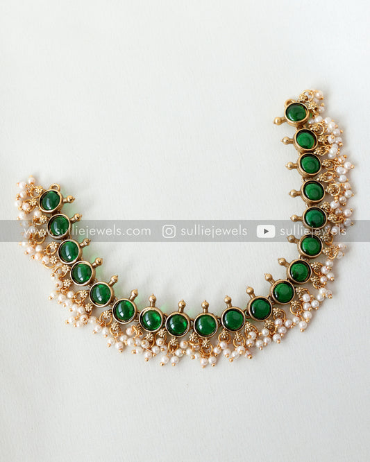Stone Bubble Necklace with Studs