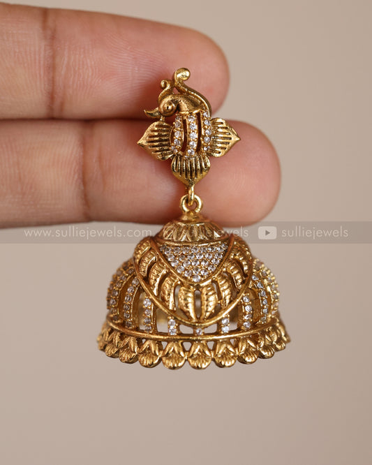 Peacock Design Jhumka