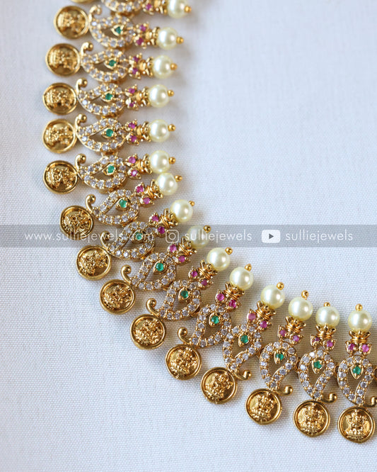 Pearl & Coin Stone Haram with Stud