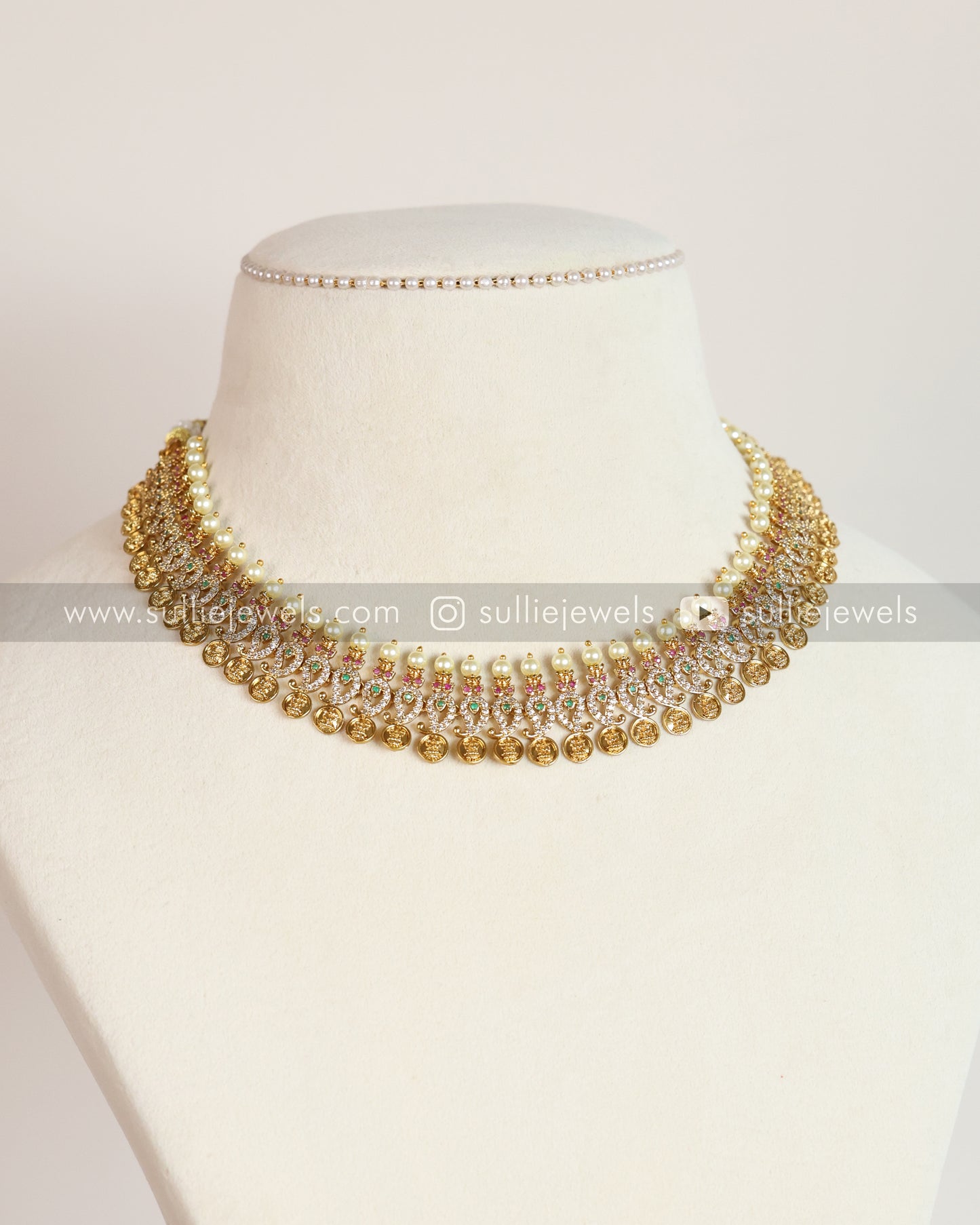 Pearl & Coin Coral Stone Layered Combo