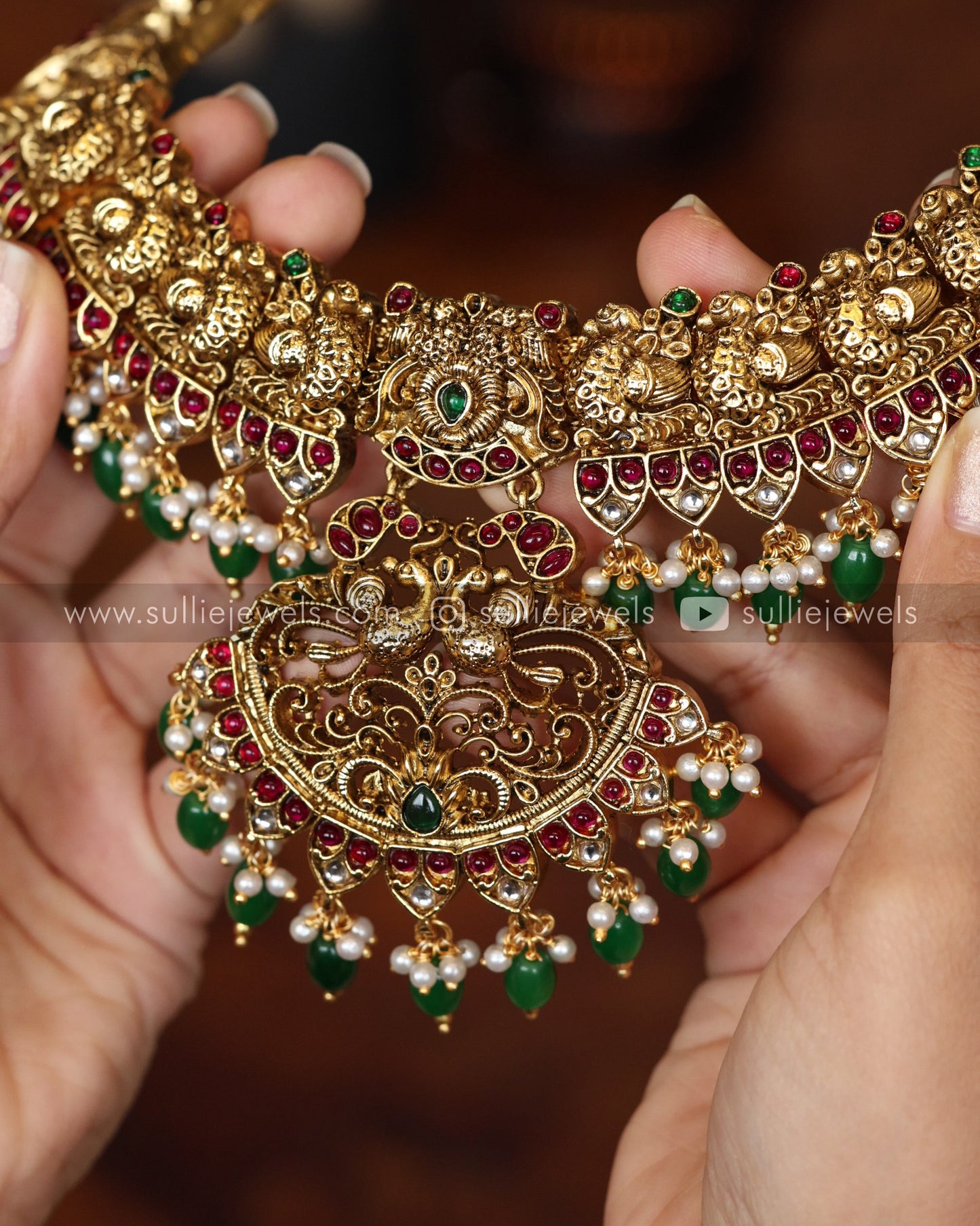 Premium Peacock Necklace with Jhumka