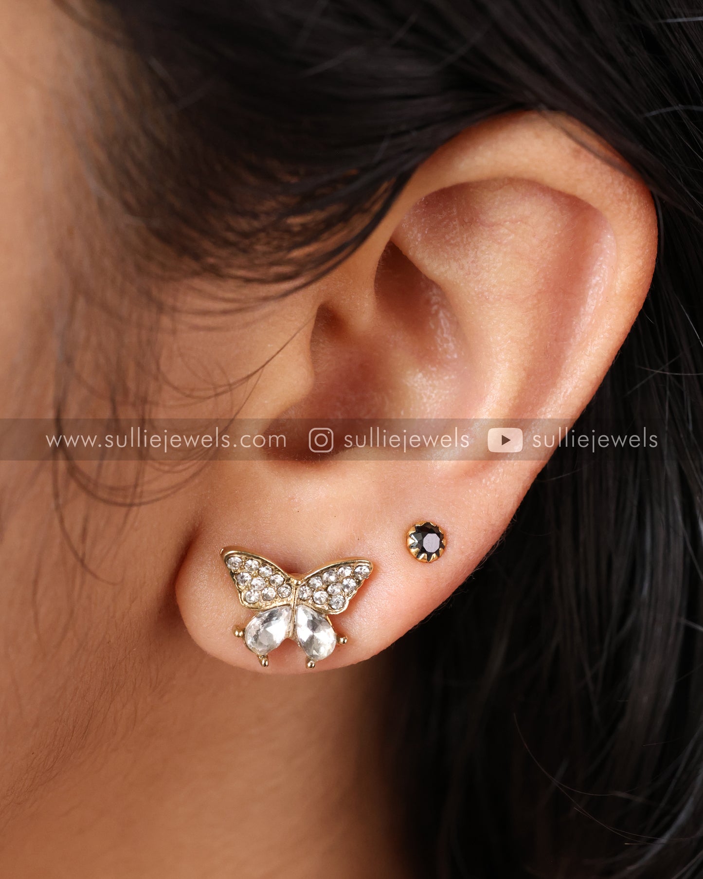 Butterfly Tassel Minimal Earring
