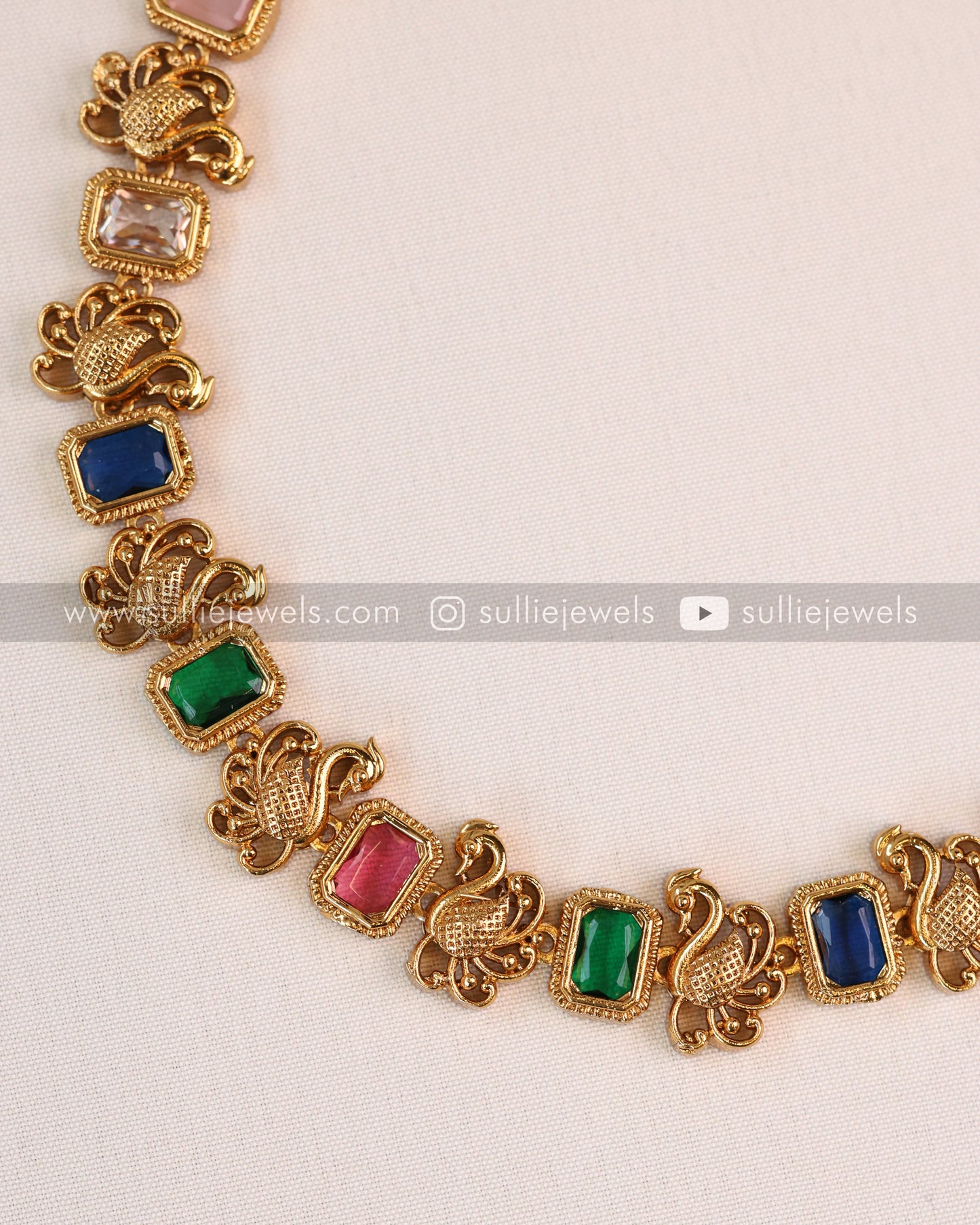 Sufi Peacock Multicolour Necklace