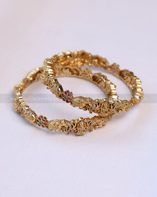 9020 - Sullie Basic Lakshmi Elephant Designer Bangle - Set of 2