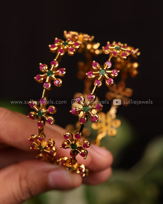 Flower AD Premium Bangle Set of 2