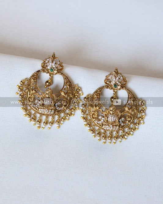 Gold Lakshmi Chandbali Earring