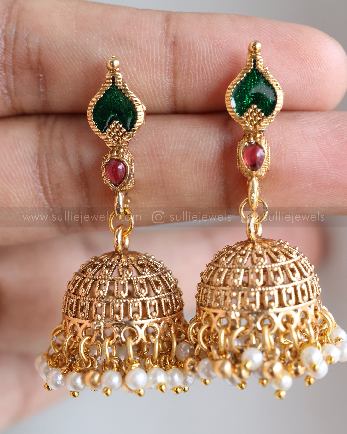 E1248 - Sullie Basic Gold Palakka Jhumka