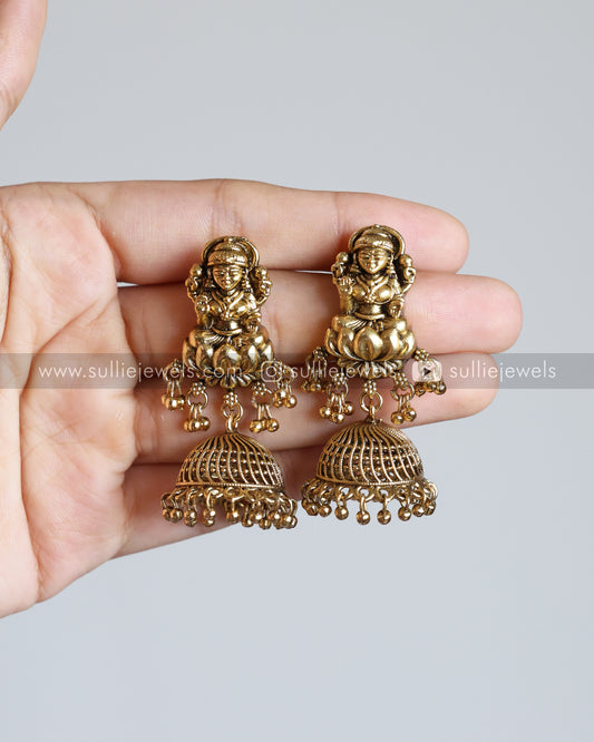 Antique Premium Kaashumaala / Coin Necklace with Jhumka