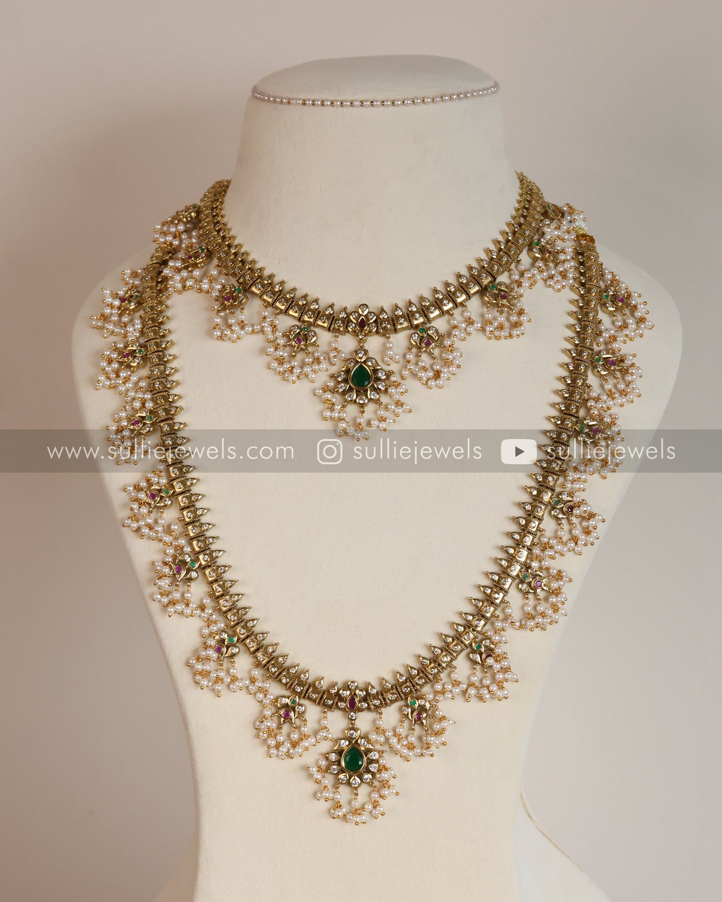 No Idol Emerald Guttapusalu Bridal Combo ( 3 Piece )