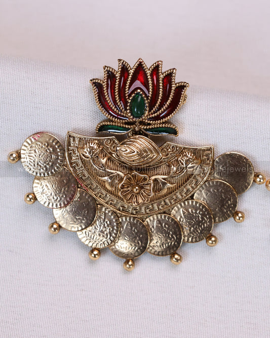 E1226 - Sullie Basic Lotus Coin Chandbali Earring