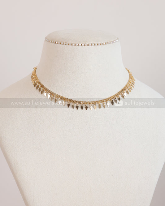 3918 - Gold Plated Premium Minimal Elakkathali Necklace
