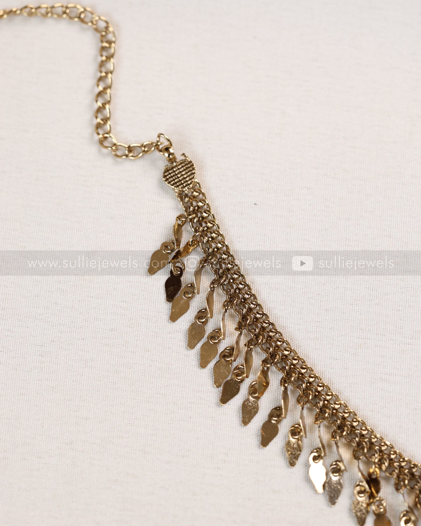 3920 - Antique Gold plated Double Layer Elakkathali Necklace