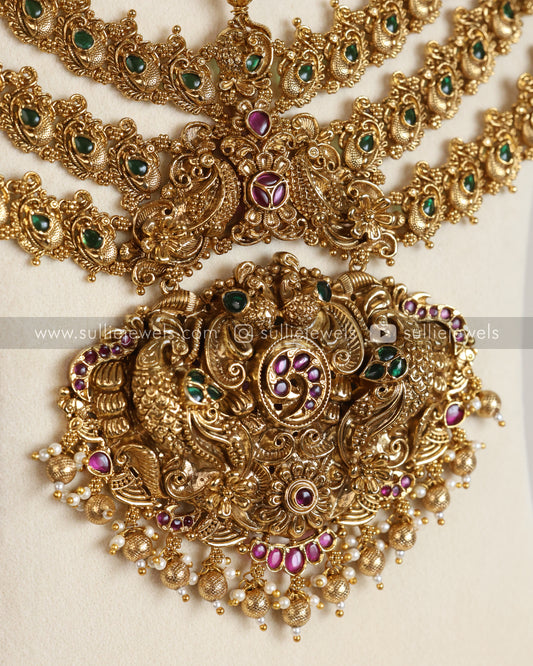 No Idol Premium Gold Heavy Bridal Combo ( 3 Piece )