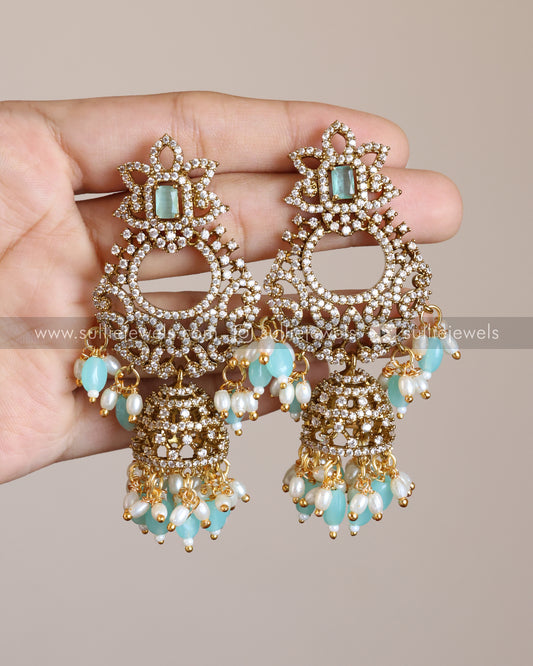 AD Pastel Green/Blue Pendant with Earrings