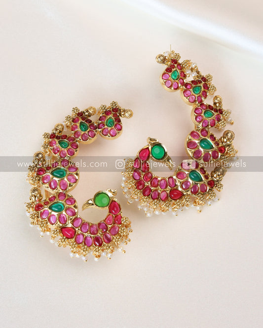 Kemp Premium Peacock Gold Ear Cuff