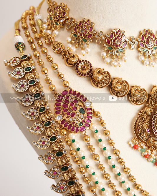 Kemp Lakshmi Layered Bridal Combo ( 6 piece )