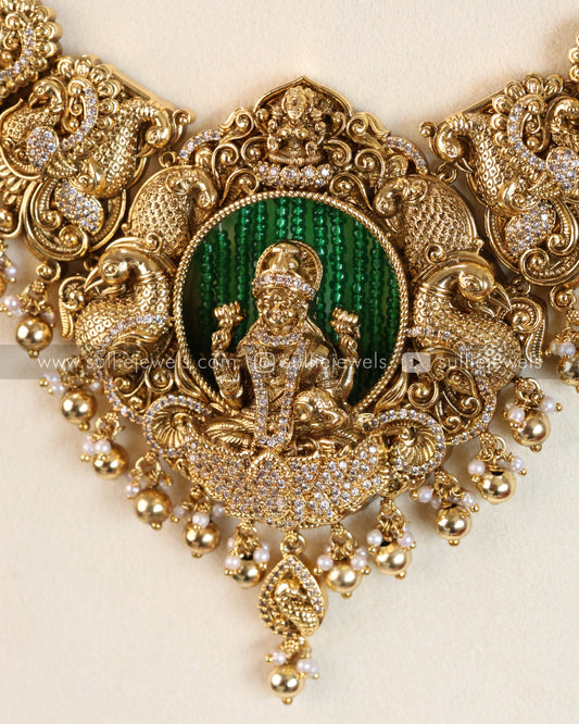 Goddess Premium Designer Long Chain/Haaram with Earring