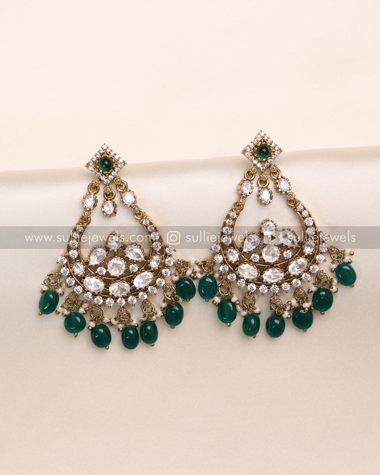 Emerlad Premium Polki Earring