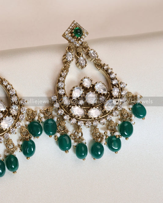 Emerlad Premium Polki Earring