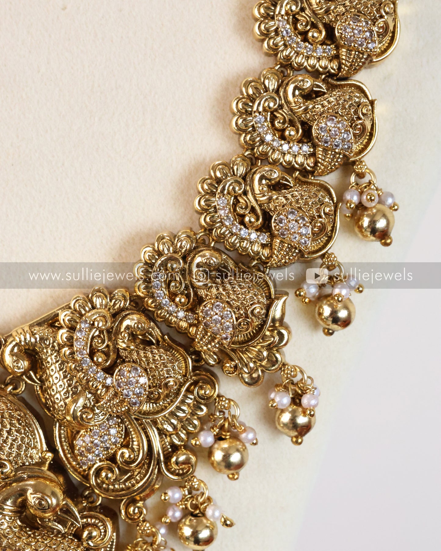 Goddess Premium Designer Long Chain/Haaram with Earring