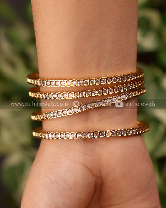 AD Stone Bangle Set of 4