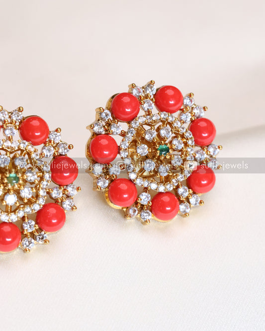 Coral Stone Stud