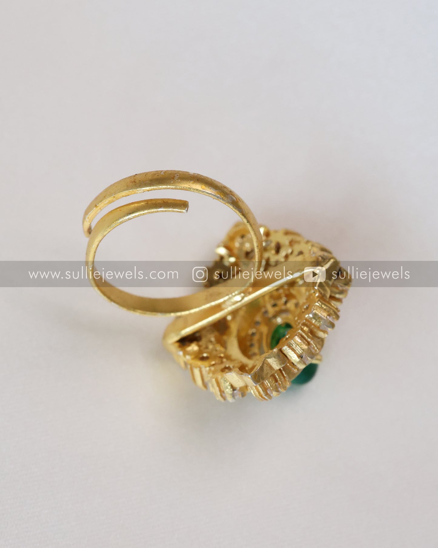 Kundan Polki Premium Adjustable Ring