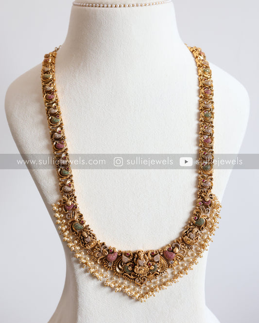 Premium Goddess Multicolour Long Chain with Earring