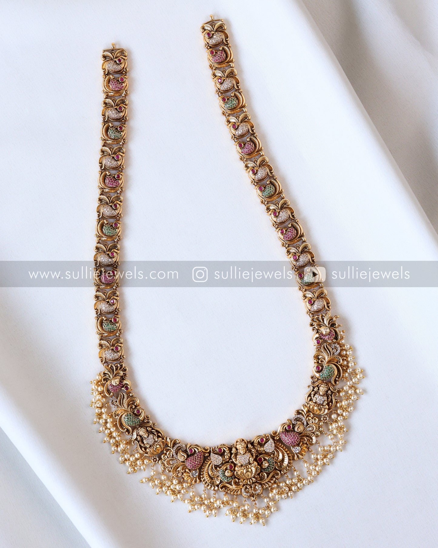 Premium Goddess Multicolour Long Chain with Earring