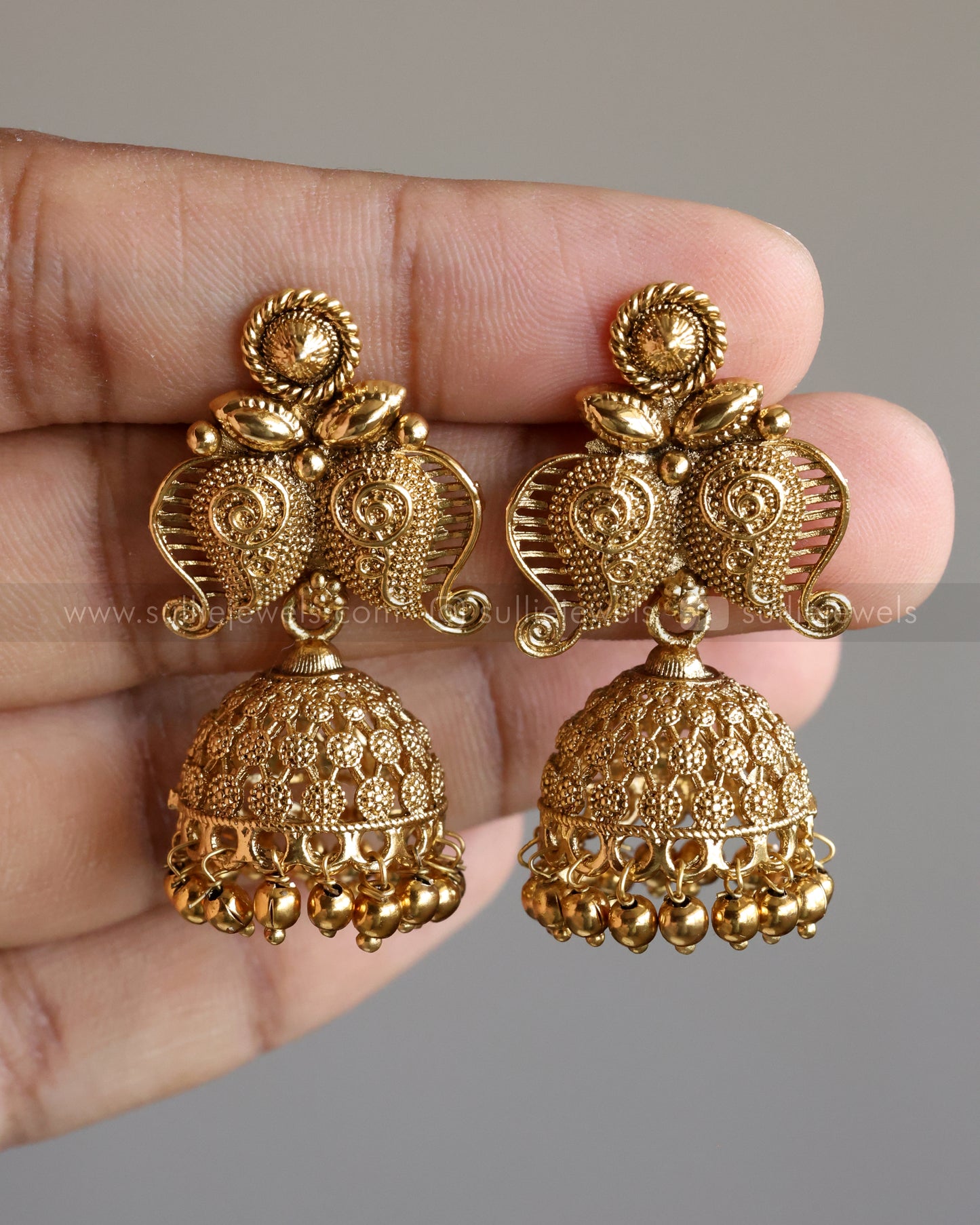 Gold Mango Long Chain / Haram with Jhumka