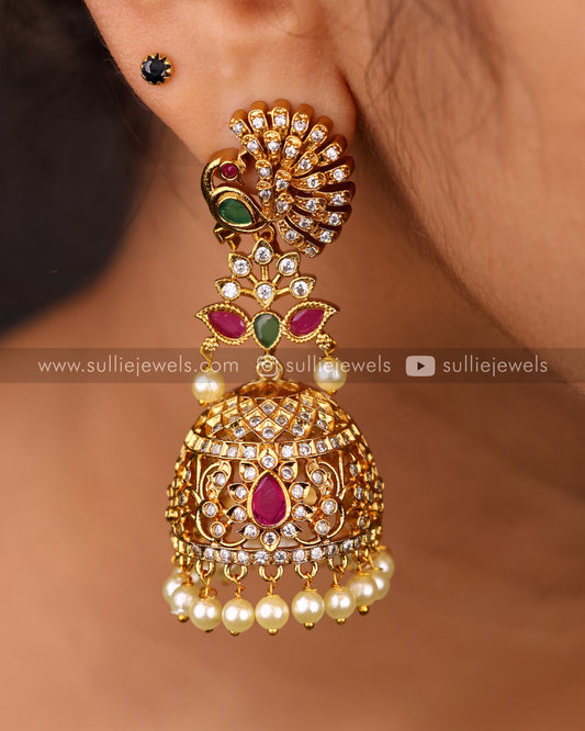AD Premium Peacock Jhumka