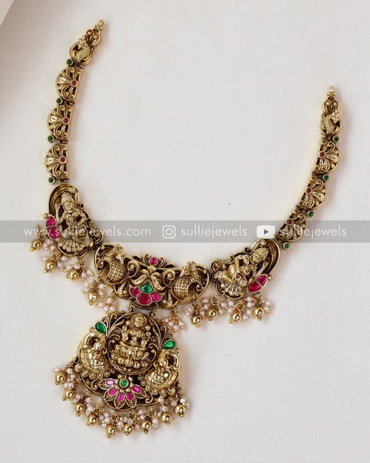 Premium Goddess Jadau Necklace with Jhumka