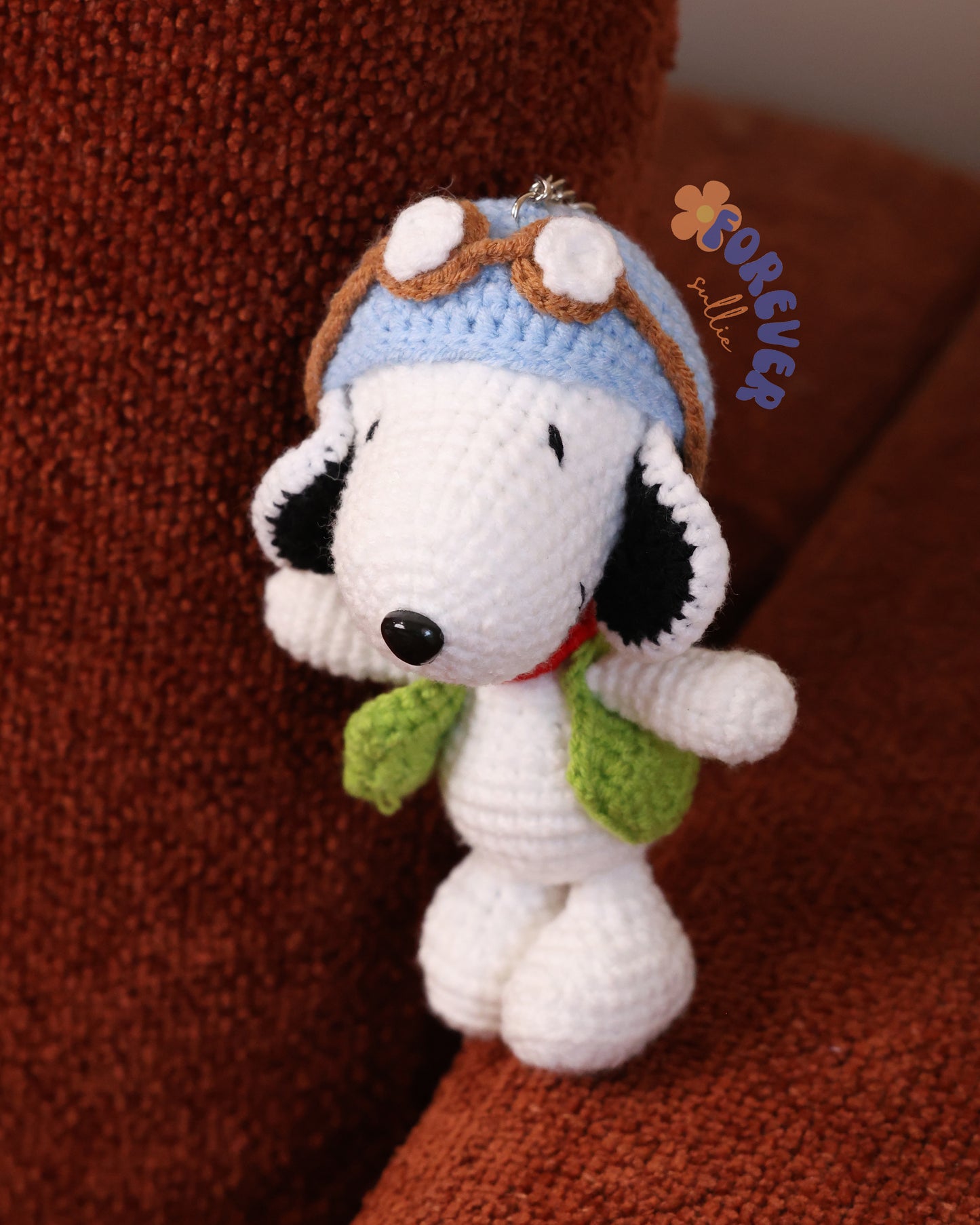 Snoopy Crochet Dog Big Keychain / Toy