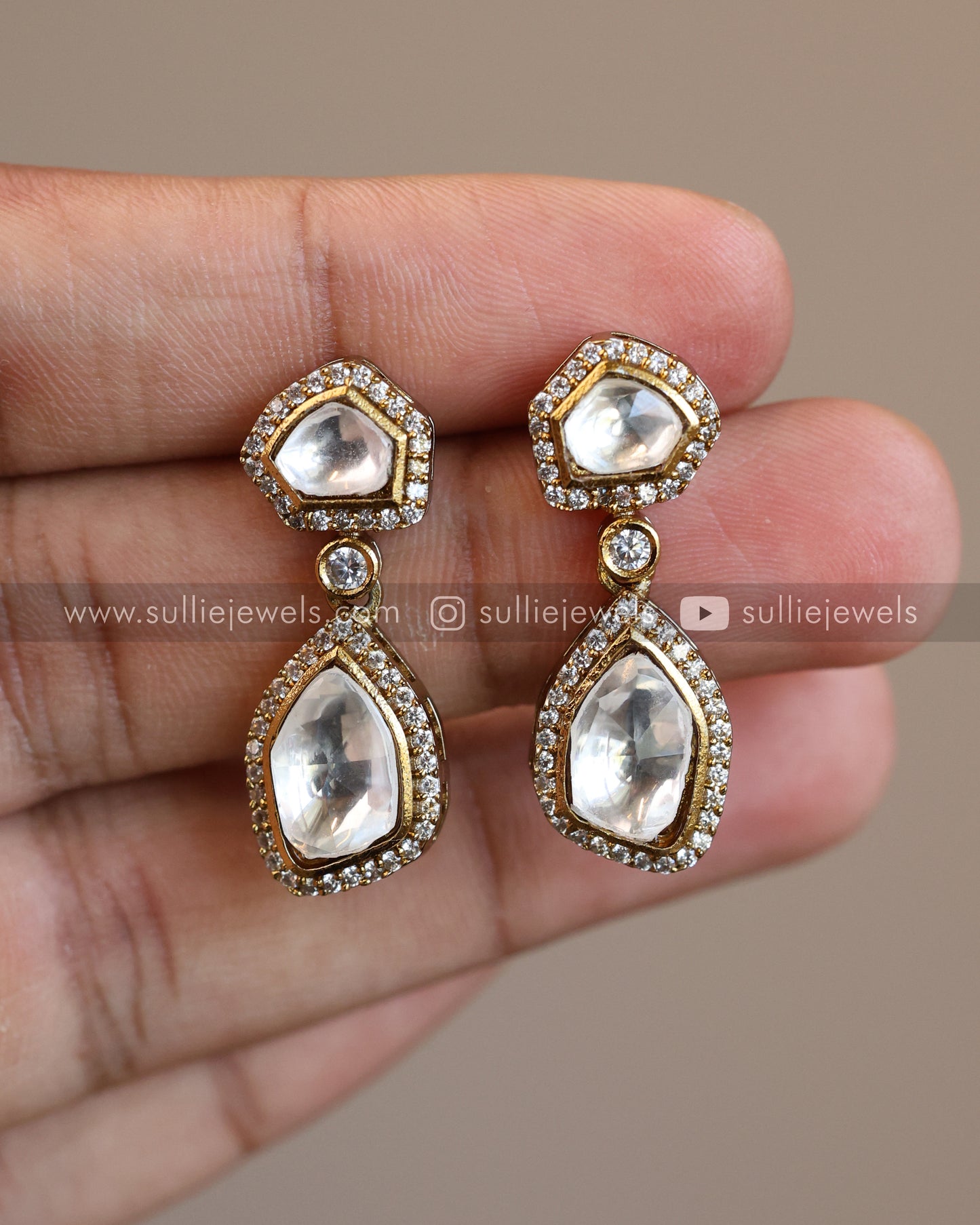 Moissanite Minimal Earring