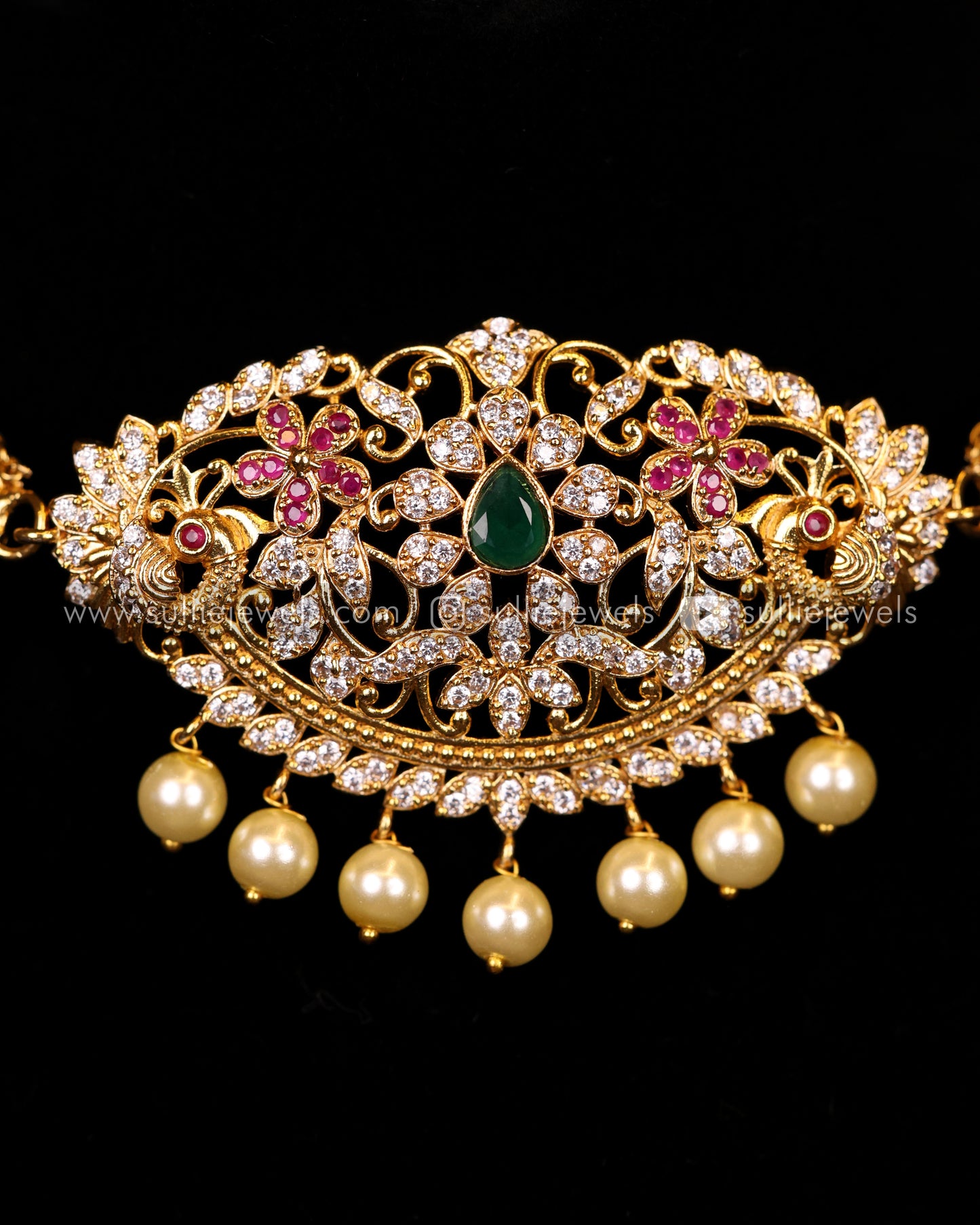 Premium AD Peacock Ckoker with Jhumka