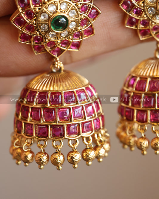 Premium Kemp Floral Jhumka