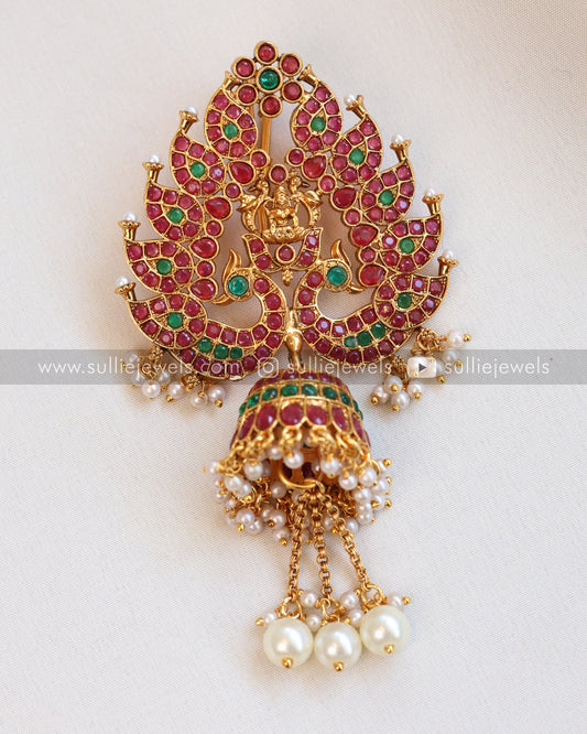 Kemp Lakshmi Jhumka Hair Brooch