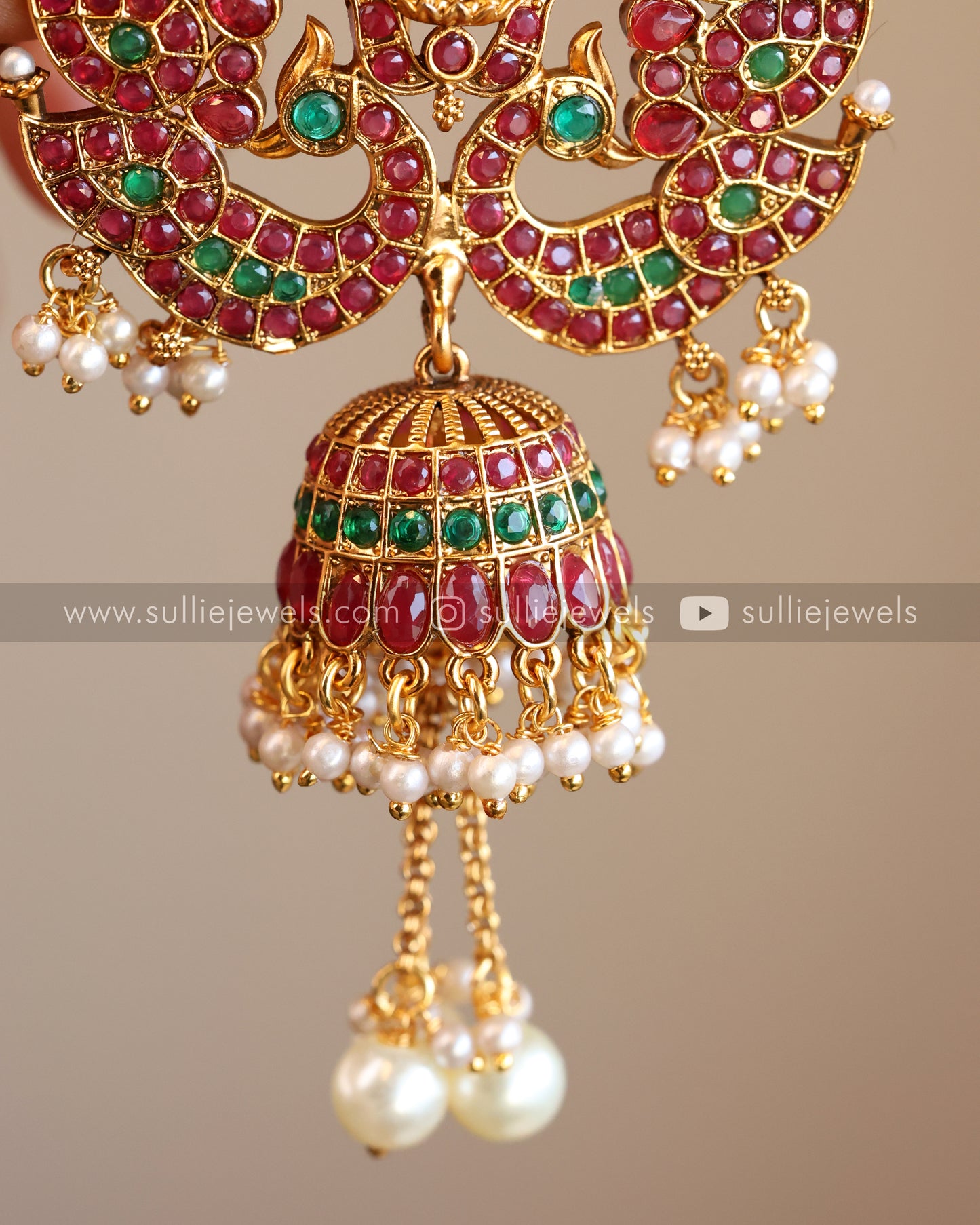Kemp Lakshmi Jhumka Hair Brooch