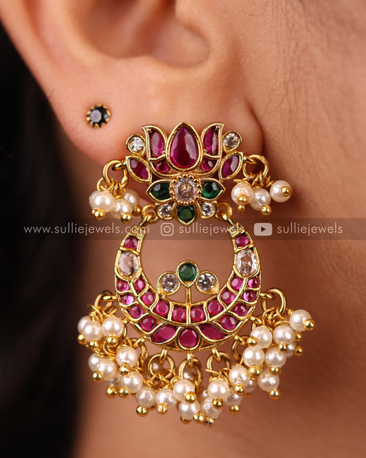 Lotus Kemp Chandbali Earring