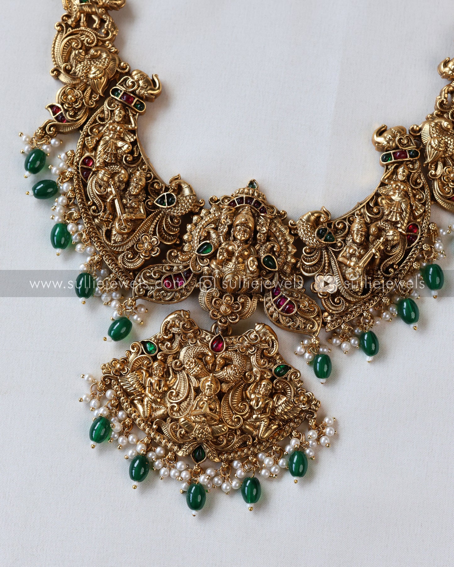 Sullie Basic - Goddess Bridal Green Beads Combo ( 3 piece )