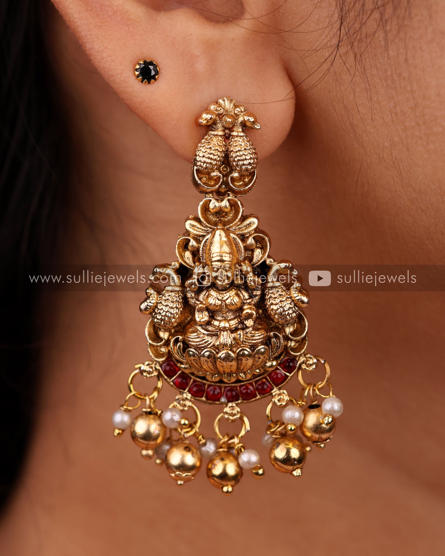 Bridal Combo - Choker, Pendant, Lakshmi Haram & Jasmine Scrunchies Set of 2