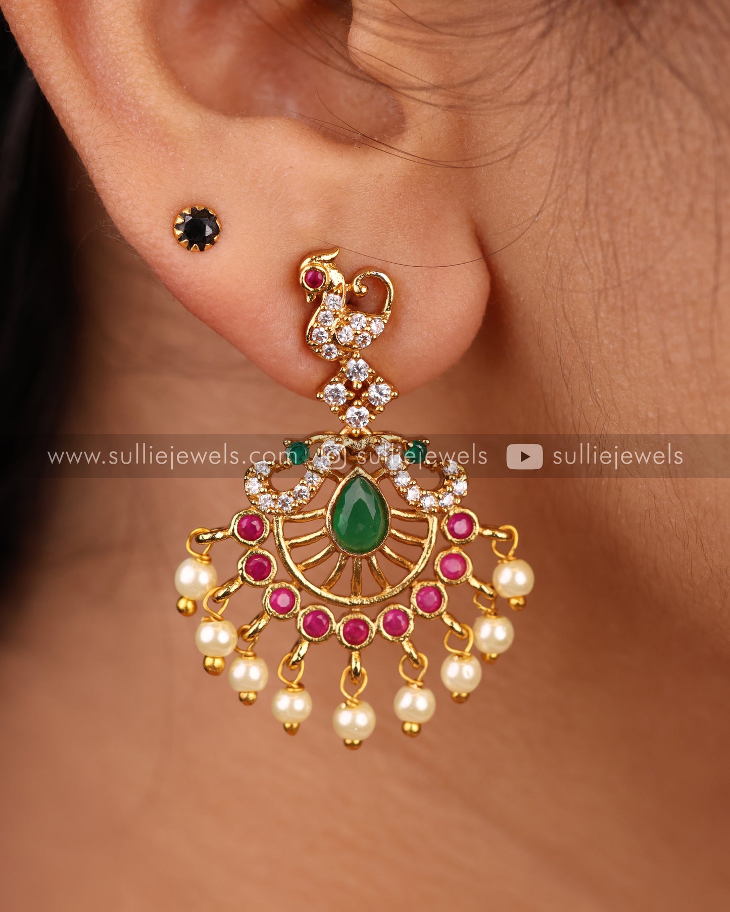 AD Peacock Necklace Set