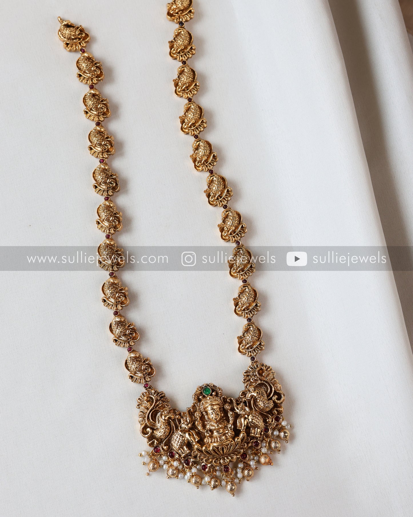 Sullie Basic - Goddess & Peacock Long Chain / Haram with Earrings