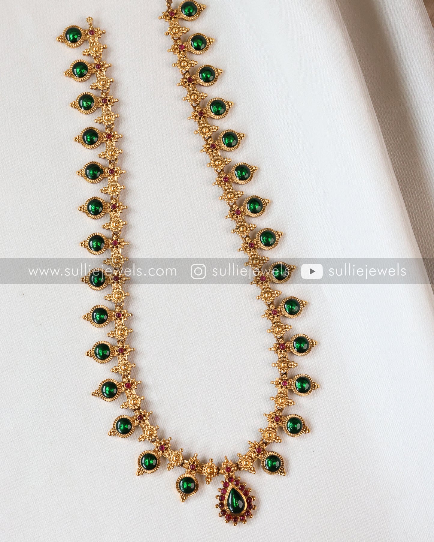 Sullie Basic - Traditional Round Palakka Long Chain/Maala with Stud