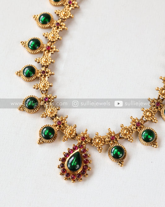 Sullie Basic - Traditional Round Palakka Long Chain/Maala with Stud