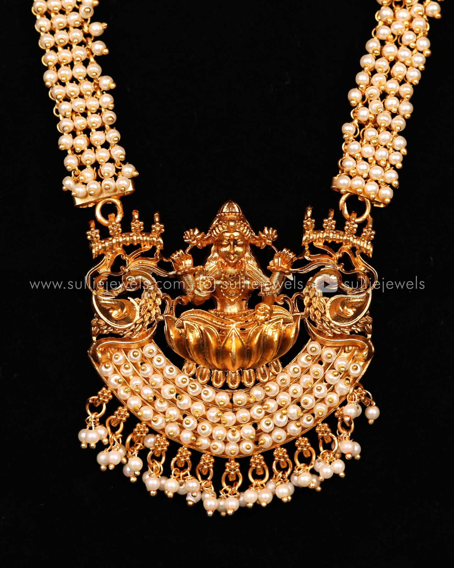 Lakshmi Pearl Bridal Haram or Long Necklace