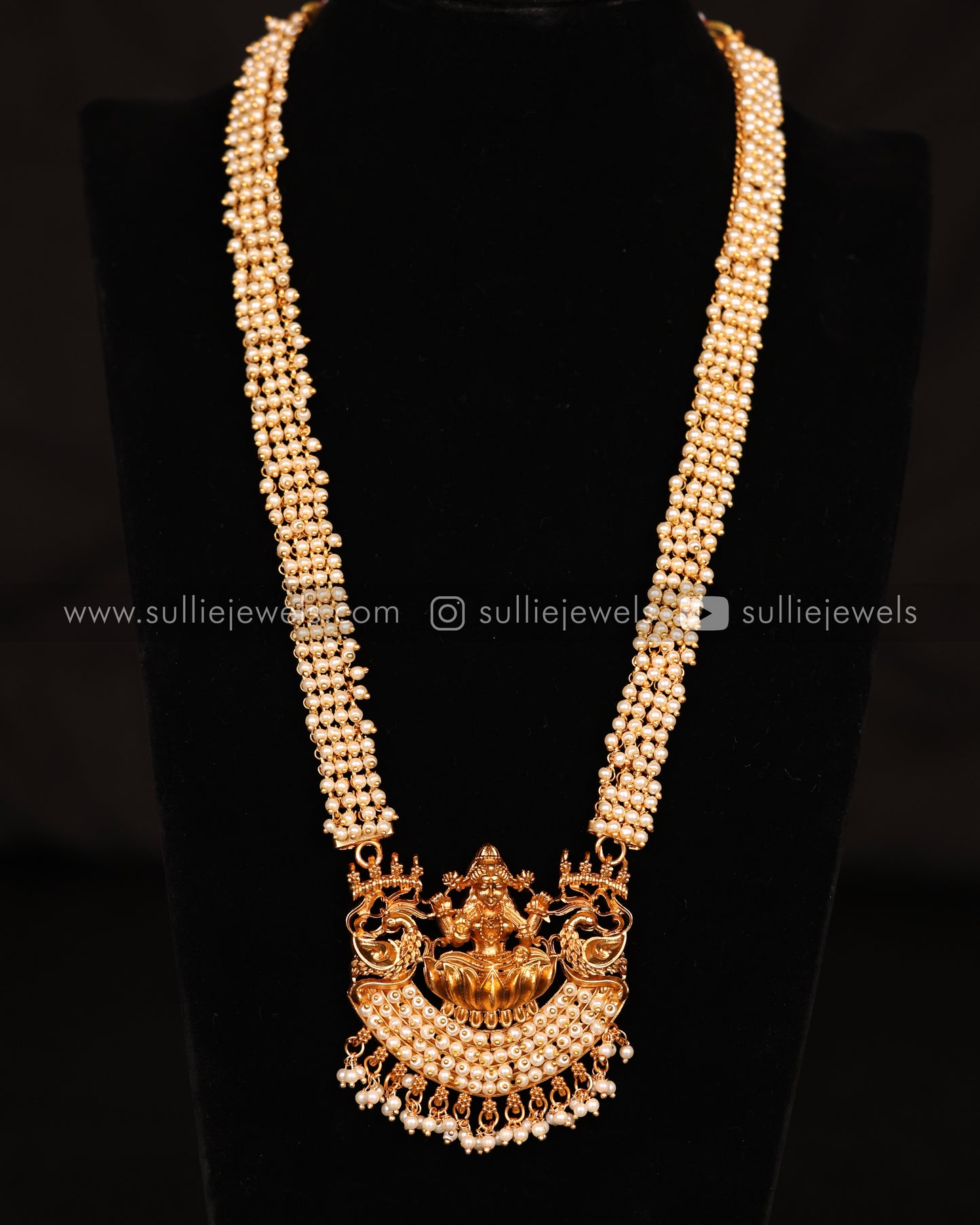Lakshmi Pearl Bridal Haram or Long Necklace