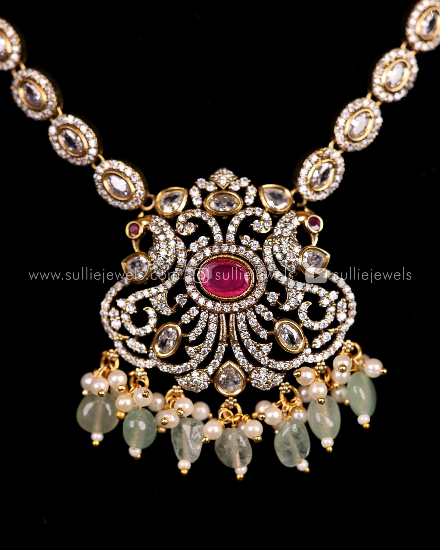 4 in 1 Victorian Changeable Pendant Necklace