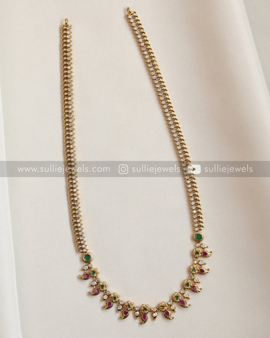 AD Gold Minimal Long Chain with Stud